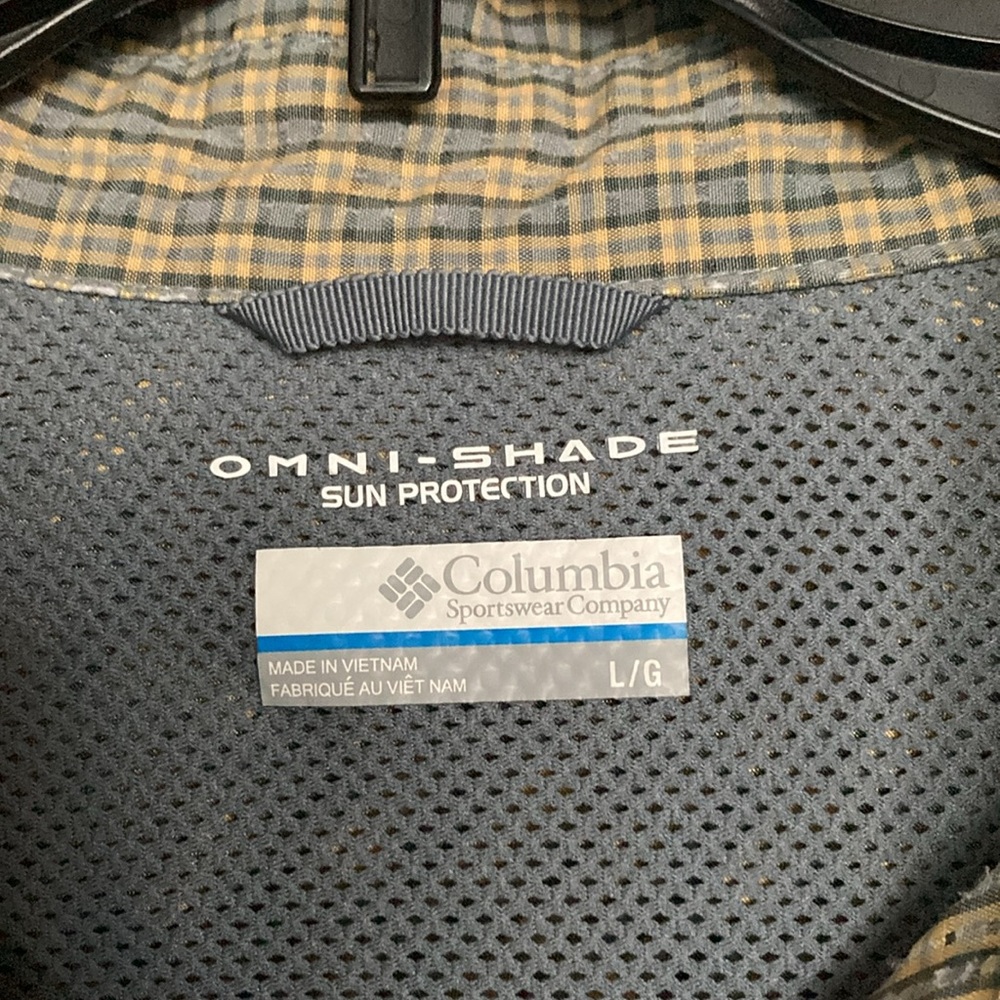 COLUMBIA OMNI-SHADE long sleeve button down men’s shirt. Breathable. Size LG - Picture 2 of 6